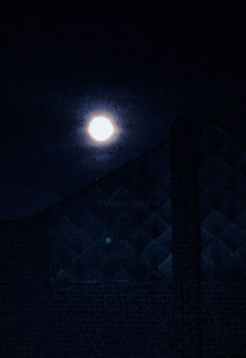 Photographie intitulée "Full moon" par Giart, Œuvre d'art originale, Photographie numérique