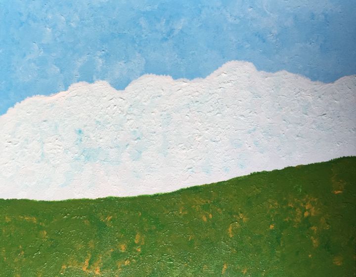 Painting titled "Snowy Mountains" by Giart, Original Artwork, Acrylic