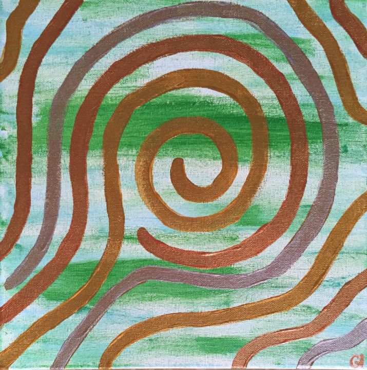 Painting titled "Spiral" by Giart, Original Artwork, Acrylic
