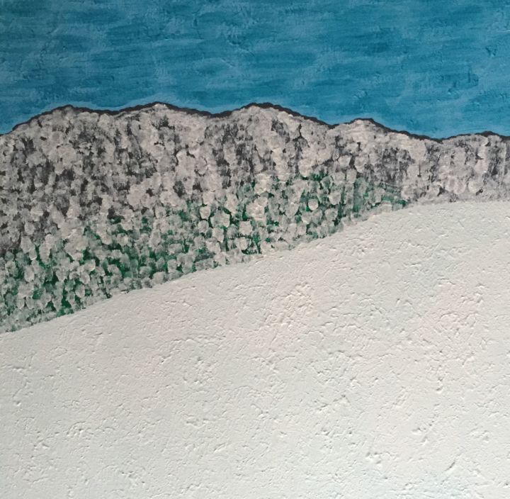 Malerei mit dem Titel "Winter in the mount…" von Giart, Original-Kunstwerk, Acryl