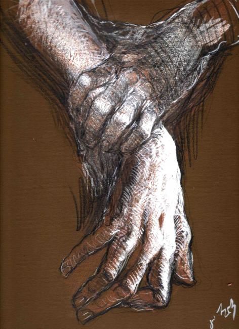Pintura titulada "Serie manos 24" por Gia Bugadze, Obra de arte original