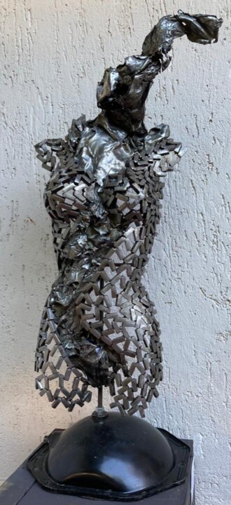 Sculpture titled "IDA" by Giacomo Bertolino, Original Artwork, Metals
