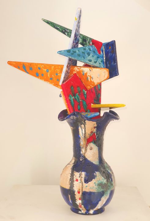 Sculpture titled "Vasocon.2" by Giacomo Lusso, Original Artwork, Ceramics