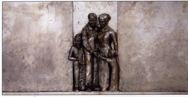 Escultura titulada "familia" por Giacomo Ceccarelli, Obra de arte original, Fundición