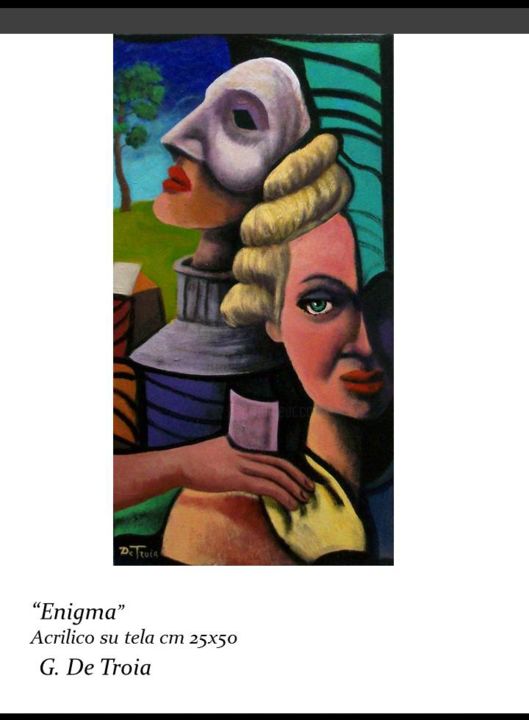 Peinture intitulée "Enigma" par Giacomo De Troia, Œuvre d'art originale