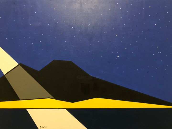 Painting titled "Il riposo del gigan…" by Gianluca De Leo, Original Art, Acrylic