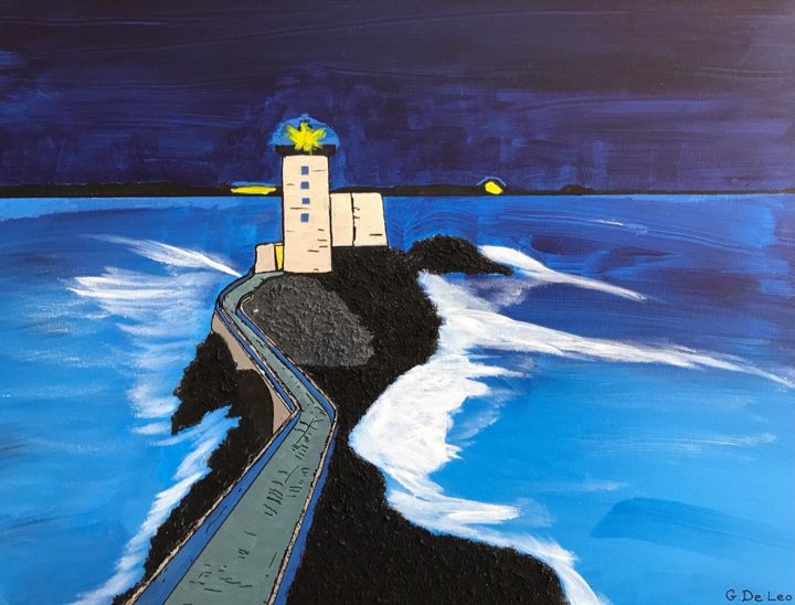 Painting titled "Lighthouse #11 in t…" by Gianluca De Leo, Original Art, Acrylic