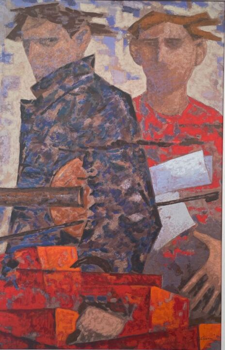Incisioni, stampe intitolato "I Musicisti" da Giampaolo Talani, Opera d'arte originale, Serigrafia