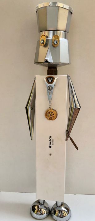 Sculpture titled "Tempo" by Giampiero De Santis, Original Artwork, Cardboard