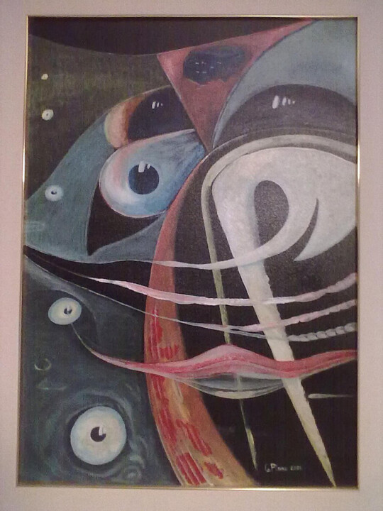 Pintura intitulada "Fantasia su nero" por Giampietro Pinna (unartista net), Obras de arte originais, Acrílico