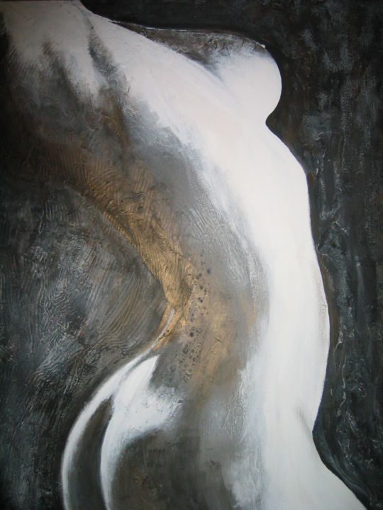 Pittura intitolato "nudo-materico" da Gian Piero Trucco, Opera d'arte originale, Olio