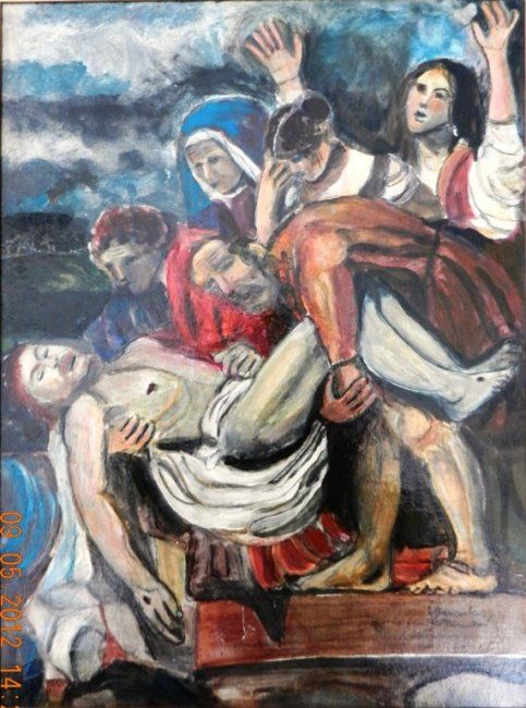 Pittura intitolato "Deposizione" da Giancarla Macerata, Opera d'arte originale