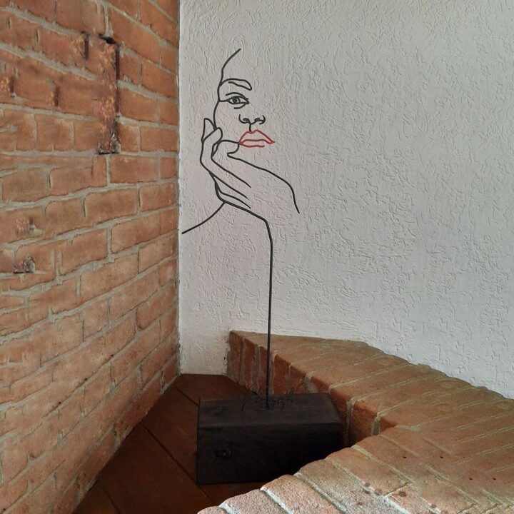 Sculpture intitulée "Un filo per sognare" par Giancarlo Morandi, Œuvre d'art originale, Fil de fer