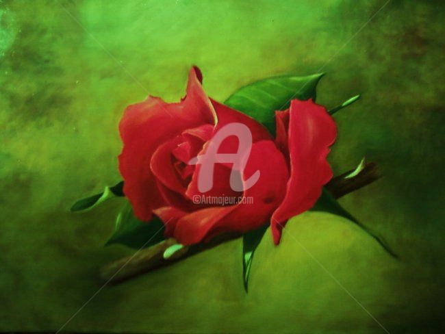 Malerei mit dem Titel "Rosa" von Giancarlo Turchini, Original-Kunstwerk