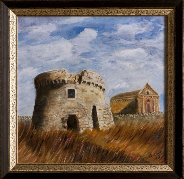 Pittura intitolato "Torre Santa Maria d…" da Gianfranco Budano, Opera d'arte originale, Olio