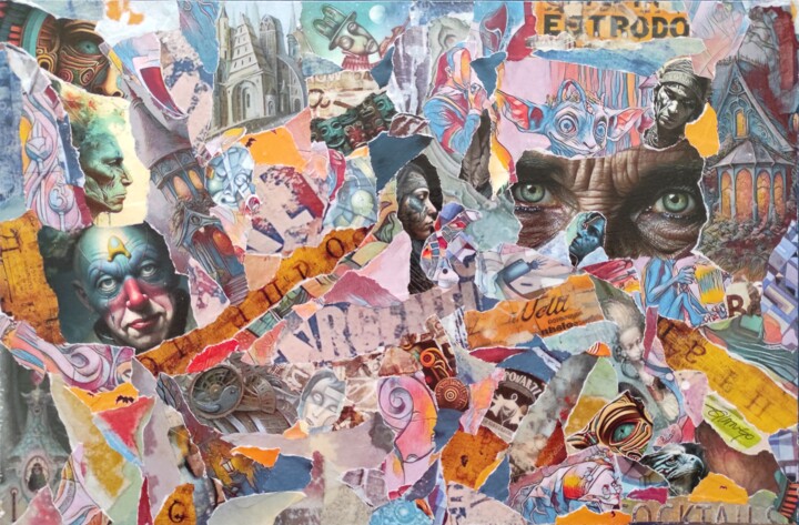 Collages getiteld "A' chacun son regard" door Giango, Origineel Kunstwerk, Collages