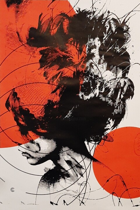 Incisioni, stampe intitolato "Rouge B" da Gianluca Ferreri, Opera d'arte originale, Stampa digitale