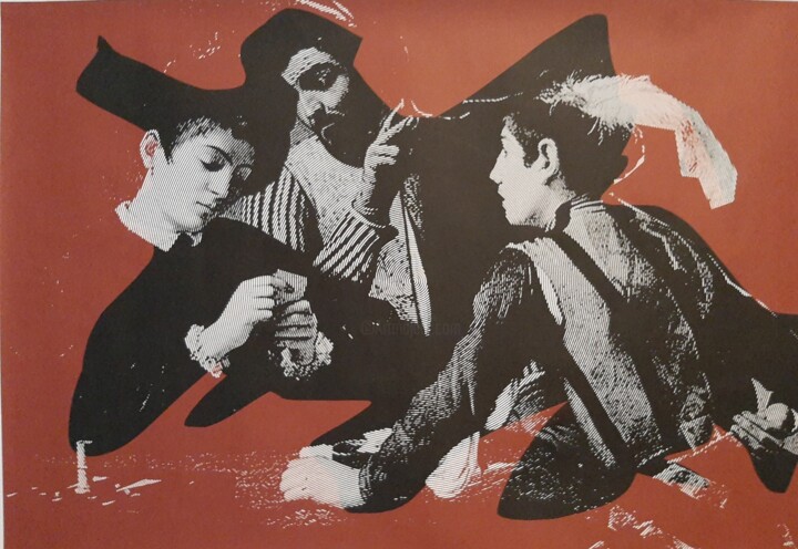 Printmaking titled "Caravaggio 2023" by Gianluca Ferreri, Original Artwork, Digital Print