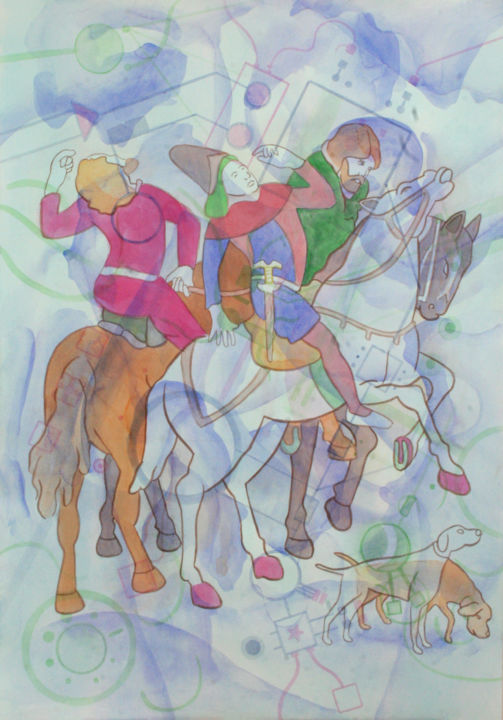 Pittura intitolato "Happiness Garden 73…" da Gian Luigi Braggio, Opera d'arte originale, Acrilico