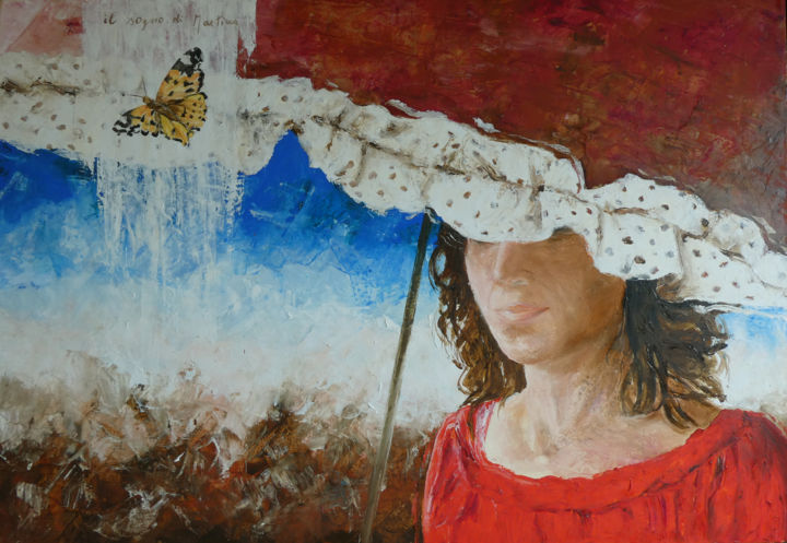 Pittura intitolato "Il Sogno di Martina" da Gianna Bucelli, Opera d'arte originale, Olio