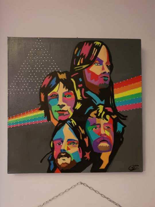 Painting titled "Pink Floyd" by Gianni Cuscianna, Original Artwork, Acrylic