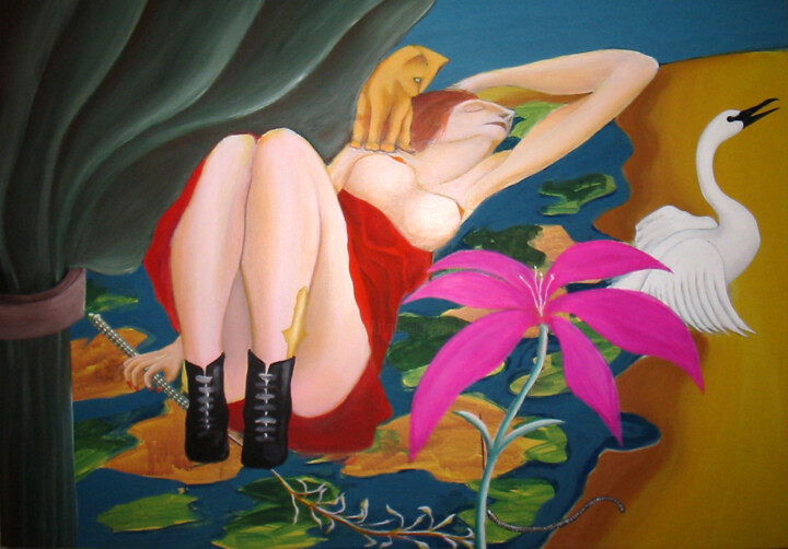 Peinture intitulée "Il verso in posa" par Gianni Mameli - Algoritmo, Œuvre d'art originale, Acrylique Monté sur Châssis en b…