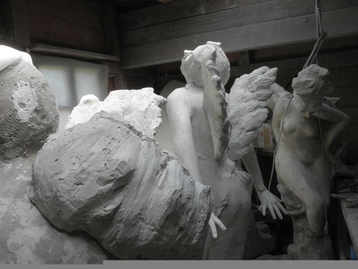 Скульптура под названием "....anime" - Gianni  Giovanni Villa, Подлинное произведение искусства