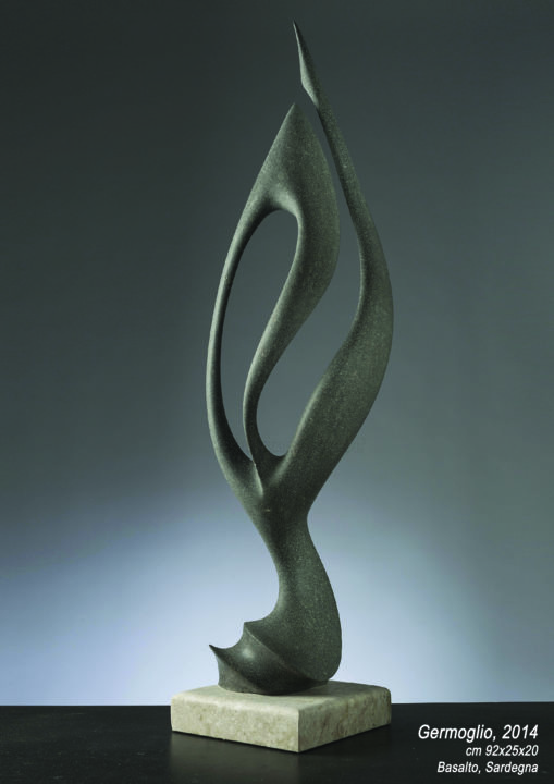 Sculpture intitulée "Germoglio" par Puddu Gianfranco, Œuvre d'art originale, Pierre