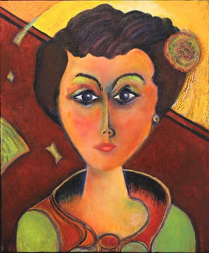 Painting titled "Madame" by Gid Artiste Montmartre, Original Artwork, Oil