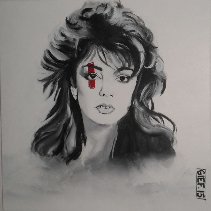 Painting titled "Sandra" by Gief, Original Artwork, Acrylic