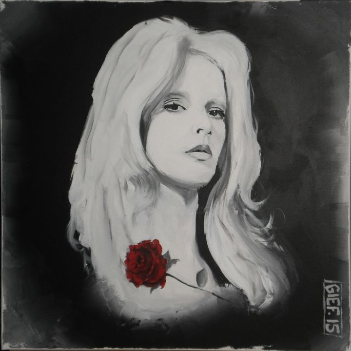 Painting titled "Sylvie Vartan" by Gief, Original Artwork, Acrylic