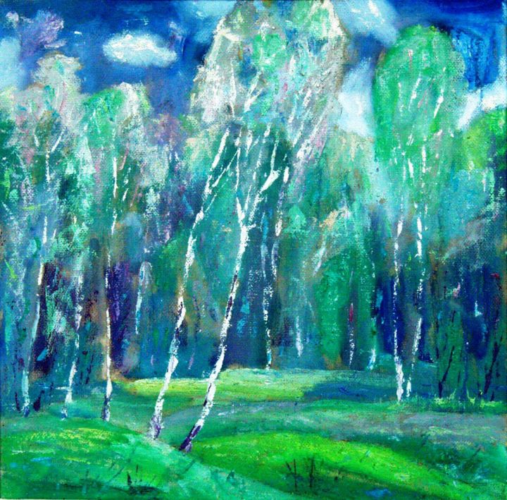 Painting titled "May breeze" by Ivan Hapochenko, Original Artwork, Oil