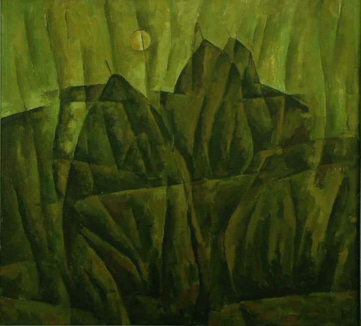 Painting titled "Midsummer" by Ivan Hapochenko, Original Artwork, Oil Mounted on Wood Stretcher frame