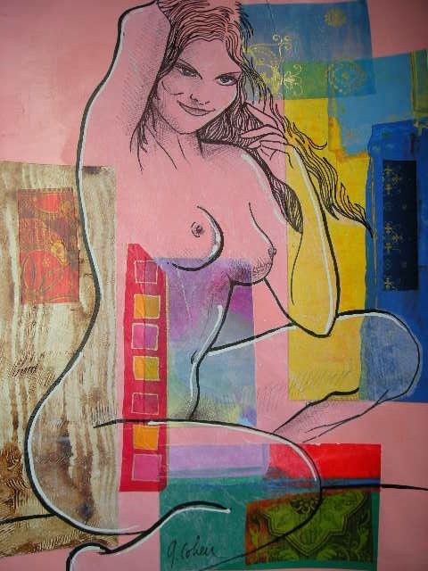 Painting titled "nu 1 Adriana" by Cohen, Original Artwork, Oil