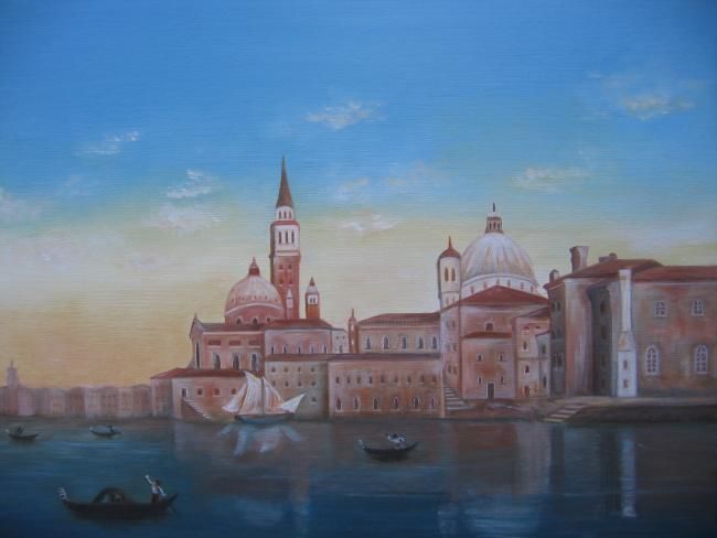 Painting titled "Venise" by Gil Bartolo, Original Artwork