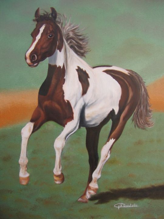Painting titled "Mustang" by Gil Bartolo, Original Artwork