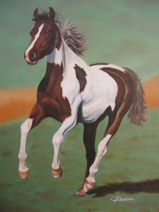 Peinture intitulée "Mustang" par Gil Bartolo, Œuvre d'art originale,
