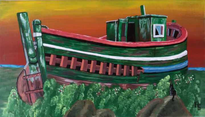 Pintura titulada "abandon" por Gilbert Devesa, Obra de arte original, Acrílico