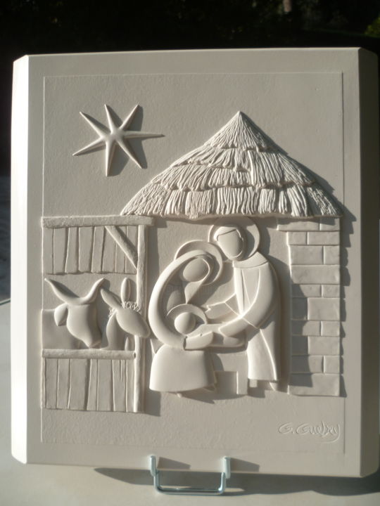 雕塑 标题为“Nativité” 由Gilbert Guebey, 原创艺术品, 铸件