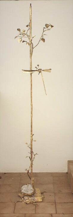 Skulptur mit dem Titel "Lampadaire-libellul…" von Gilbert Liblin, Original-Kunstwerk, Metalle