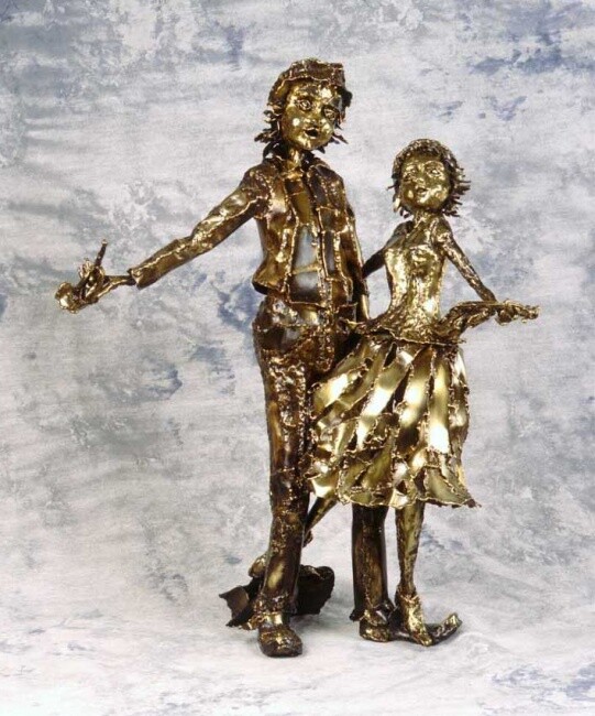 Sculpture intitulée "Les musiciens du Sa…" par Gilbert Liblin, Œuvre d'art originale