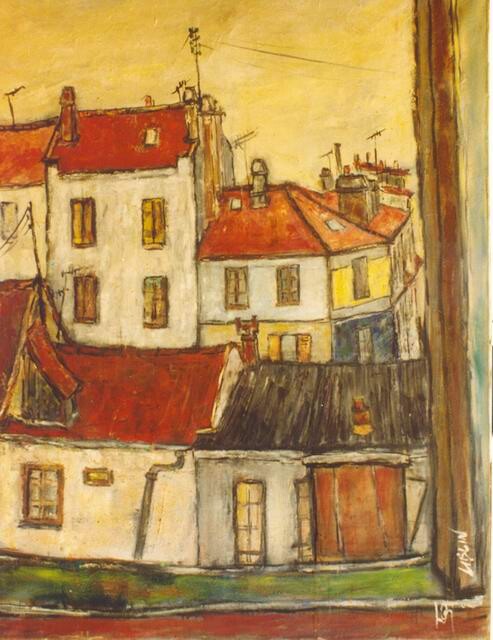 Painting titled "ISSY-LES-MOULINEAUX" by Gilbert Liblin, Original Artwork