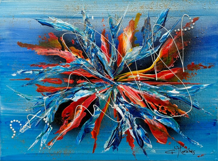Painting titled "Eclat" by Gilbert Morales, Original Artwork, Acrylic Mounted on Plexiglass