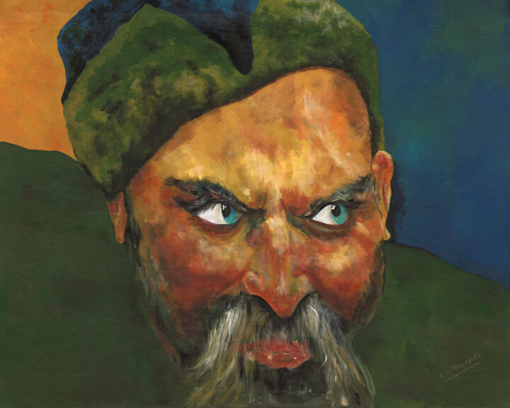Peinture intitulée "L’Ouzbek" par Gilbert Ovtcharenko, Œuvre d'art originale, Acrylique Monté sur Châssis en bois