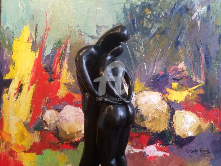 Escultura titulada "Tendresse" por Gilberte Frouin, Obra de arte original