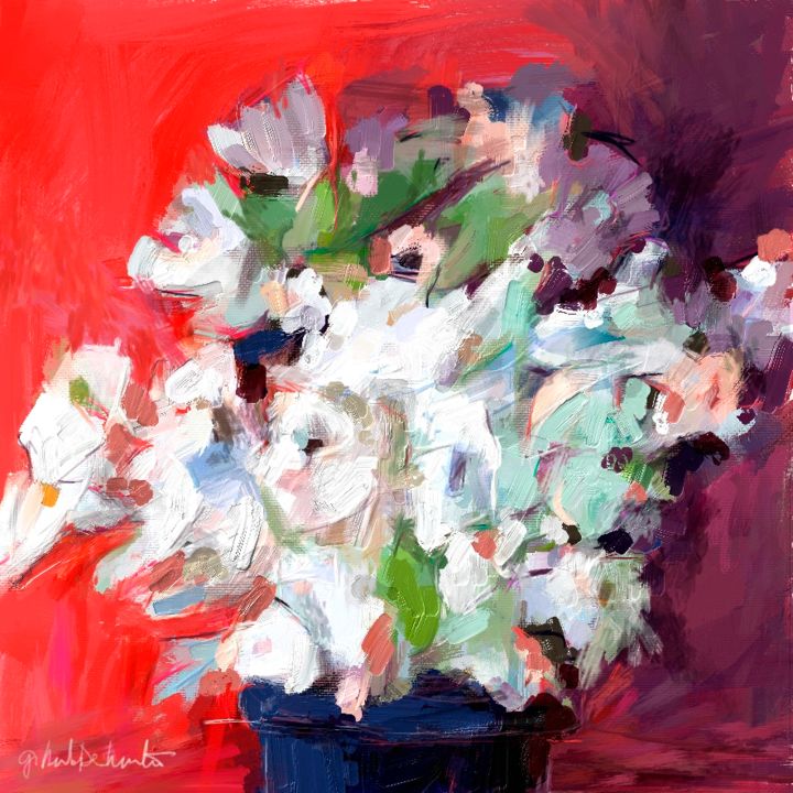 Digital Arts titled "Vaso de flores" by Gilberto De Martino, Original Artwork