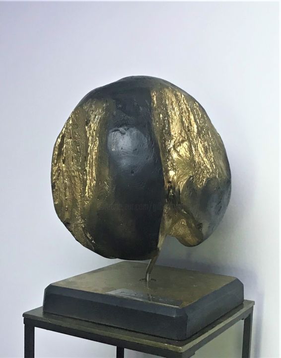 Sculpture intitulée "" mYstic energY bal…" par Gil'Ber Pautler, Œuvre d'art originale, Bois