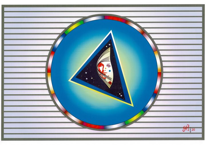 Arts numériques intitulée "" l'étoile ... Fila…" par Gil'Ber Pautler, Œuvre d'art originale, Travail numérique 2D