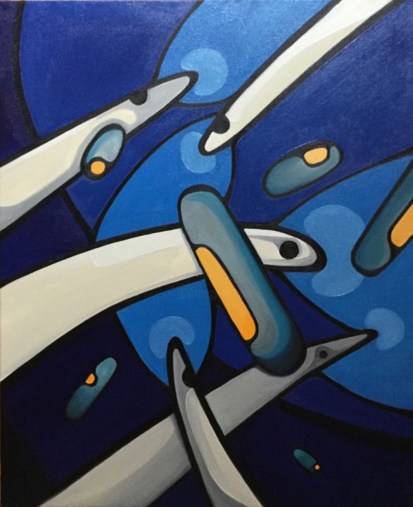 Peinture intitulée "Toullglaz" par Gildas Le Berre, Œuvre d'art originale, Huile