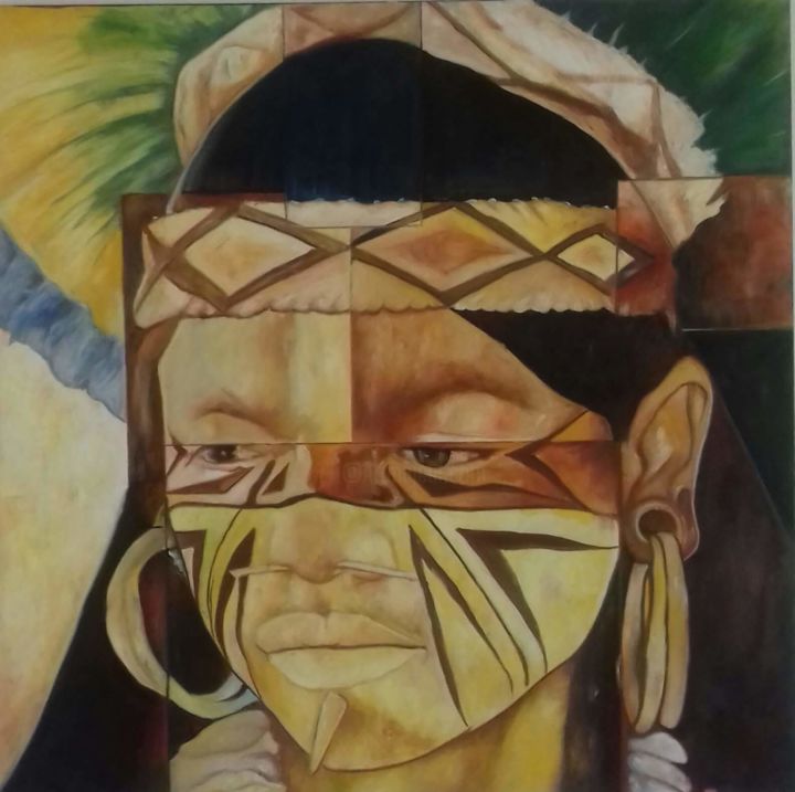 Pintura intitulada "Sentimentos" por Gildasio Rodriguez, Obras de arte originais, Óleo Montado em Maca de lona
